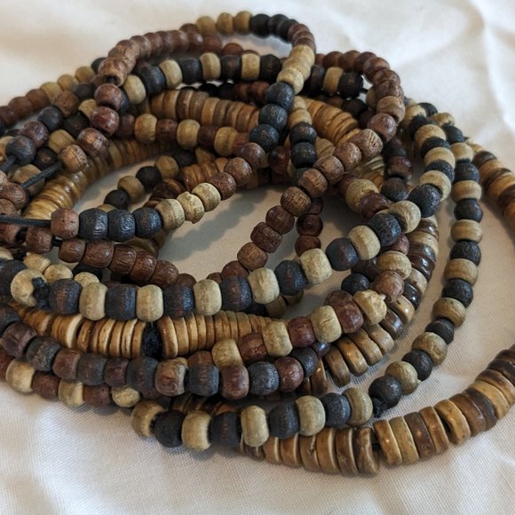 Wooden beads jewelry set - Picture 5 of 5